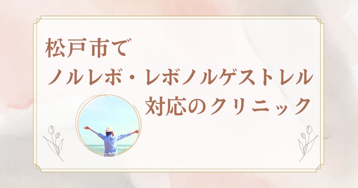 松戸市でアフターピルを処方しているクリニックを紹介
